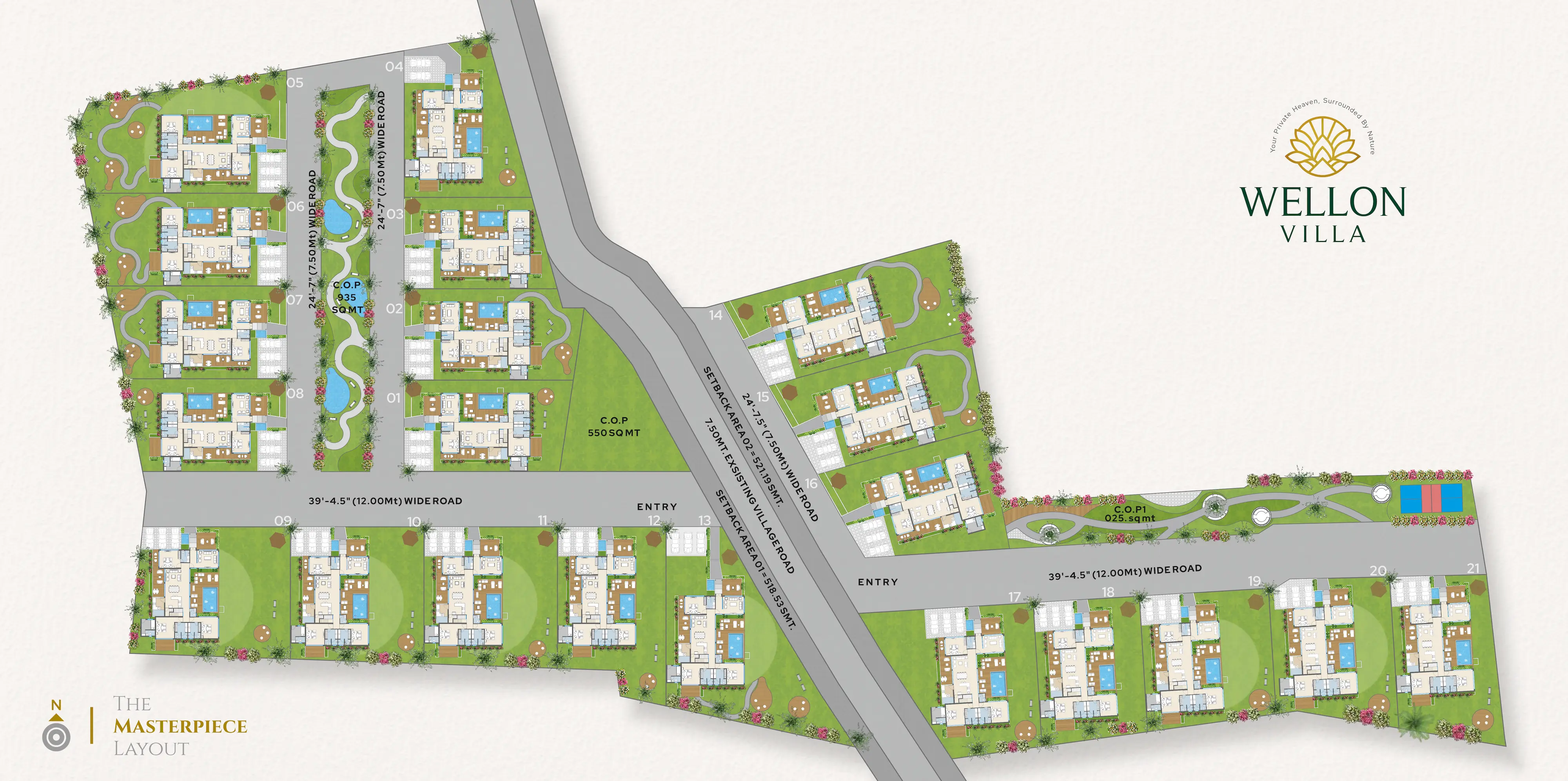 Project Master Layout of Wellon Villa